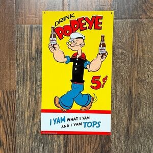 Popeye 💪 Metal 8x12 Retro Metal Sign